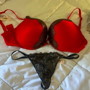 Two-piece bra and panties set from Victoria’s Secret.